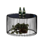 Latest Design Metal Frame with Glass top Coffee Table - Image 6