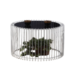 Latest Design Metal Frame with Glass top Coffee Table - Image 8