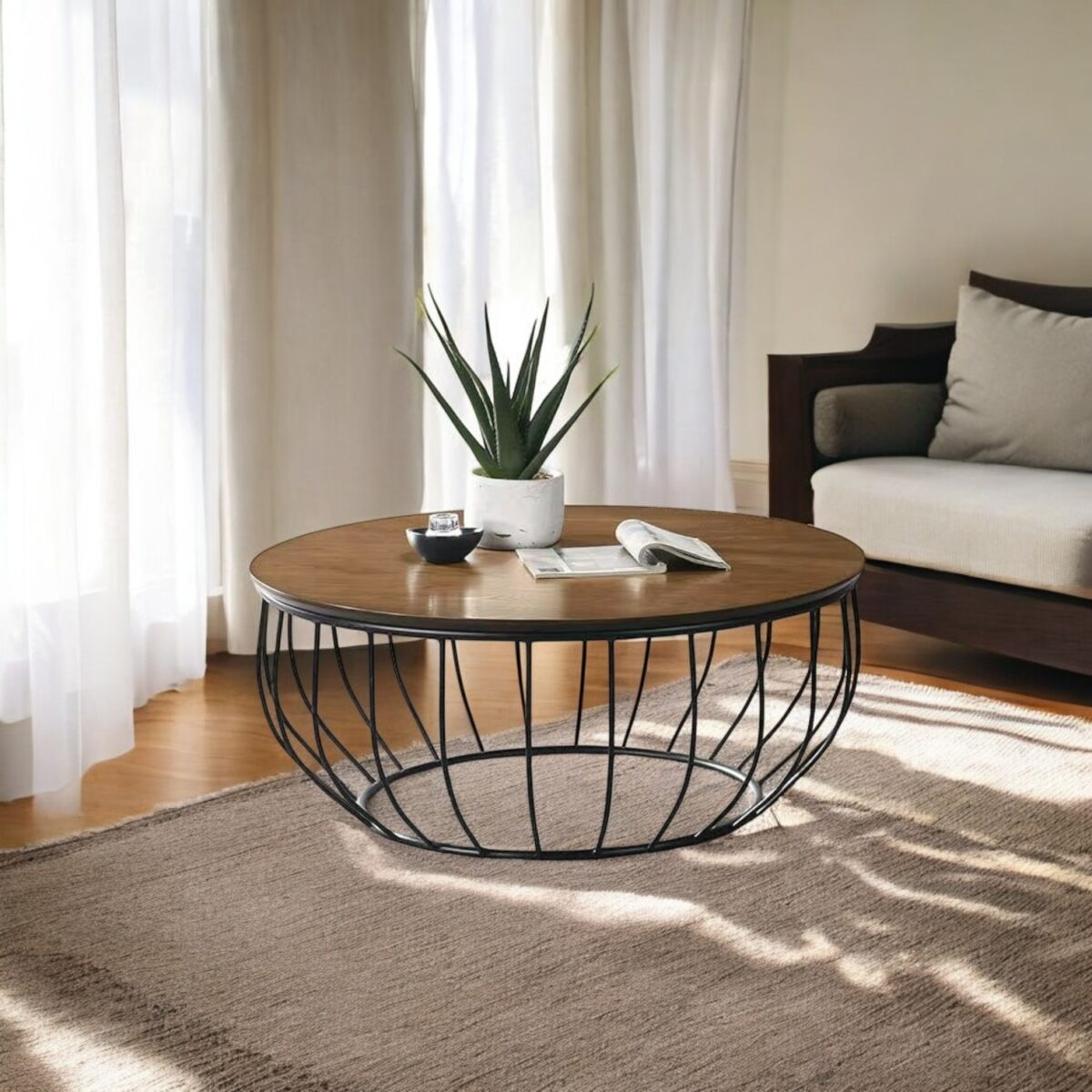 Round Coffee Table Photoroom 6 @LuzanoFurniture