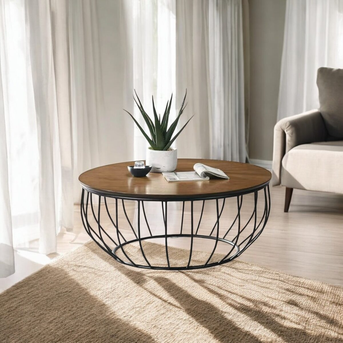 Round Coffee Table Photoroom 7 @LuzanoFurniture