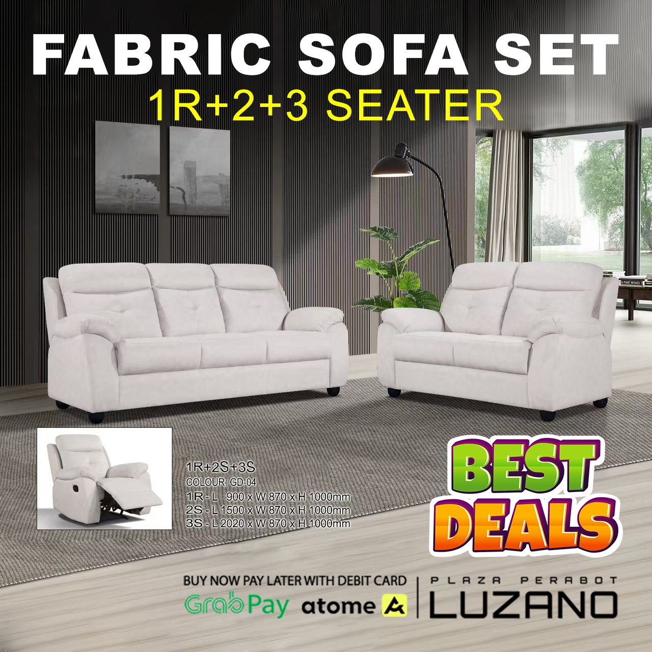 SF 143 Fabric Sofa Fabric Sofa