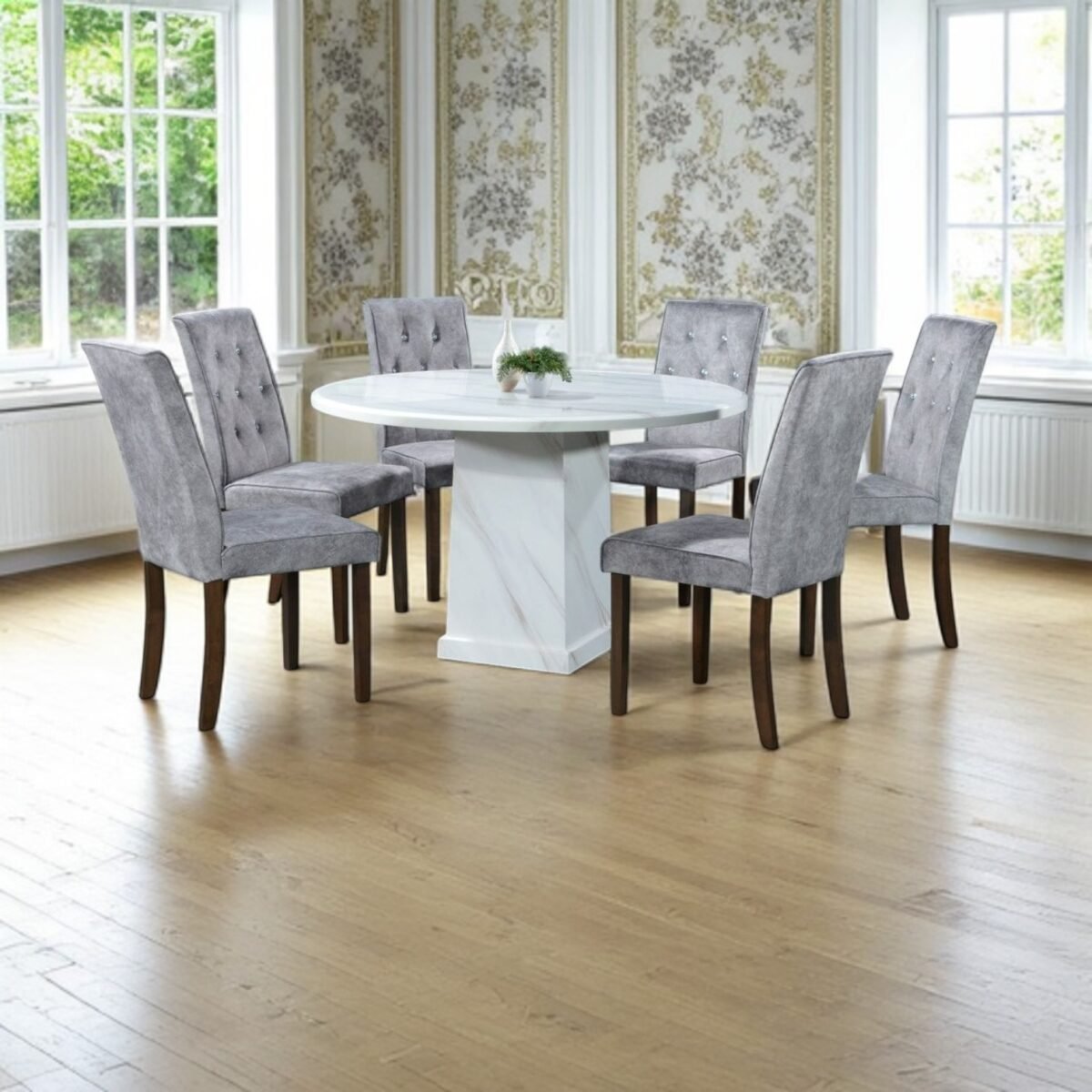 ROUND DINING SET 5 @LuzanoFurniture