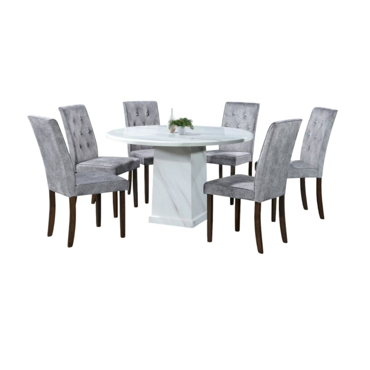ROUND DINING SET 6 1 @LuzanoFurniture