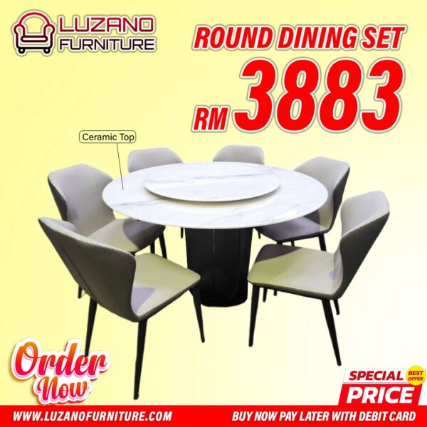 ROUND DINING SET -6