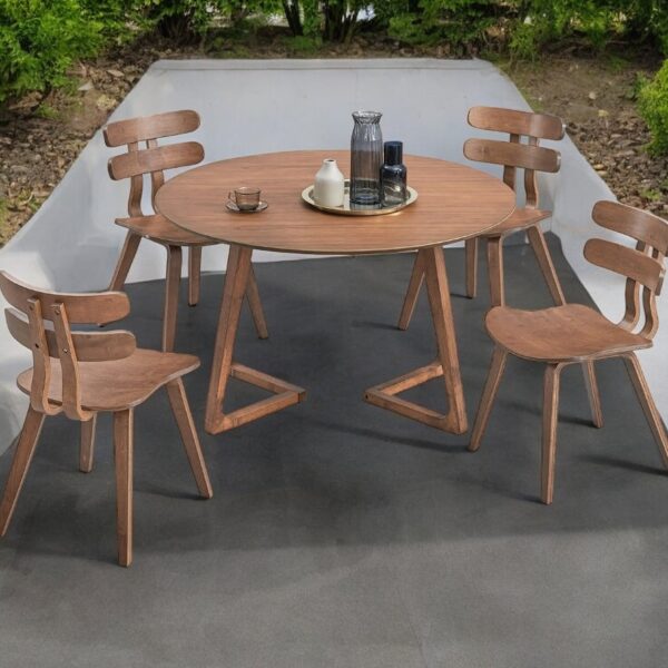 1+4 Dining Set wood @LuzanoFurniture