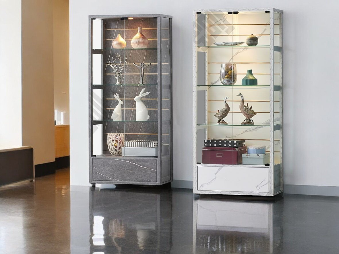 Display cabinet/ Glass Shelving/ Book Rack/ Multi-Purpose Display Cabinet 1 Display Cabinet 182 Photoroom 2 @LuzanoFurniture
