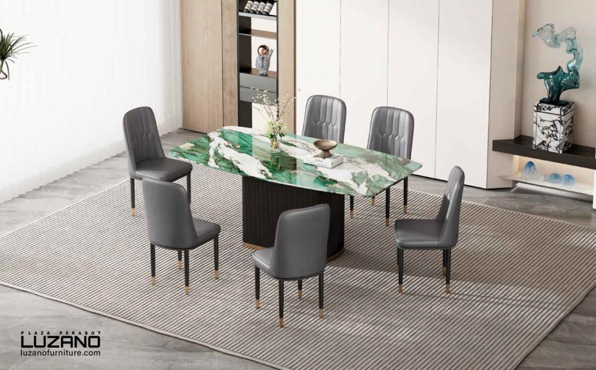 Marble Dining Set 3 @LuzanoFurniture