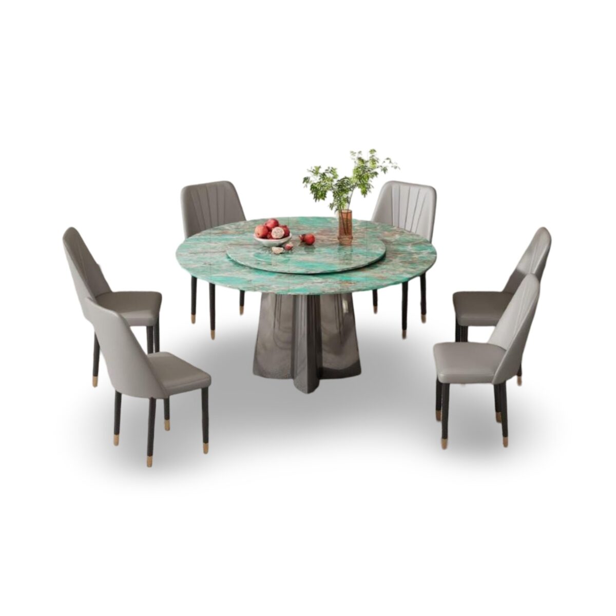 Round Dining Set 1 @LuzanoFurniture