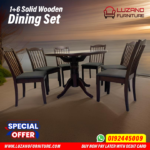 1+6 Round Wooden Dining Set