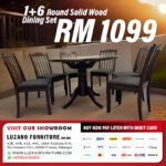 1+6 Round Wooden Dining