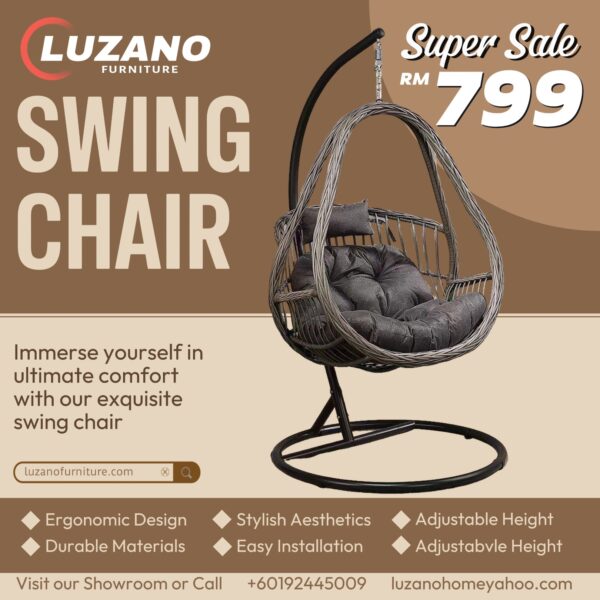 58010-SWGY Swing Chair @LuzanoFurniture