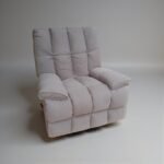 Velvet Recliner Chair | Electric & Manual Function | Swivel & Rocking | Adjustable Sofa Chair in Green / Grey | High Density Foam | 150KG Capacity - Image 4