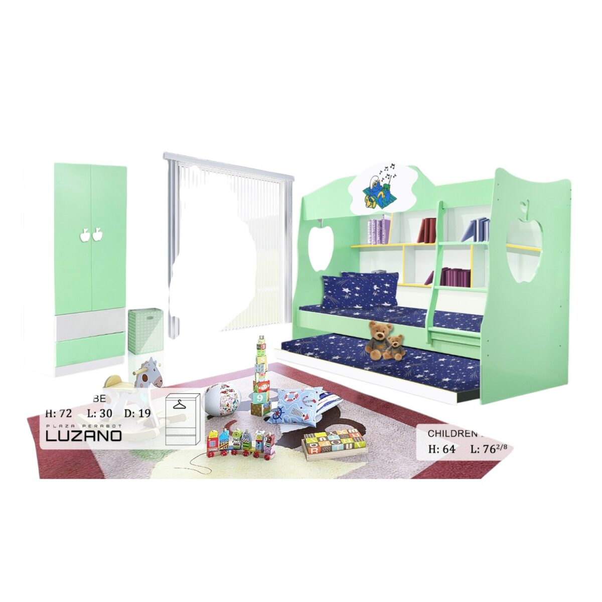 KIDS BEDROOM SET @LuzanoFurniture