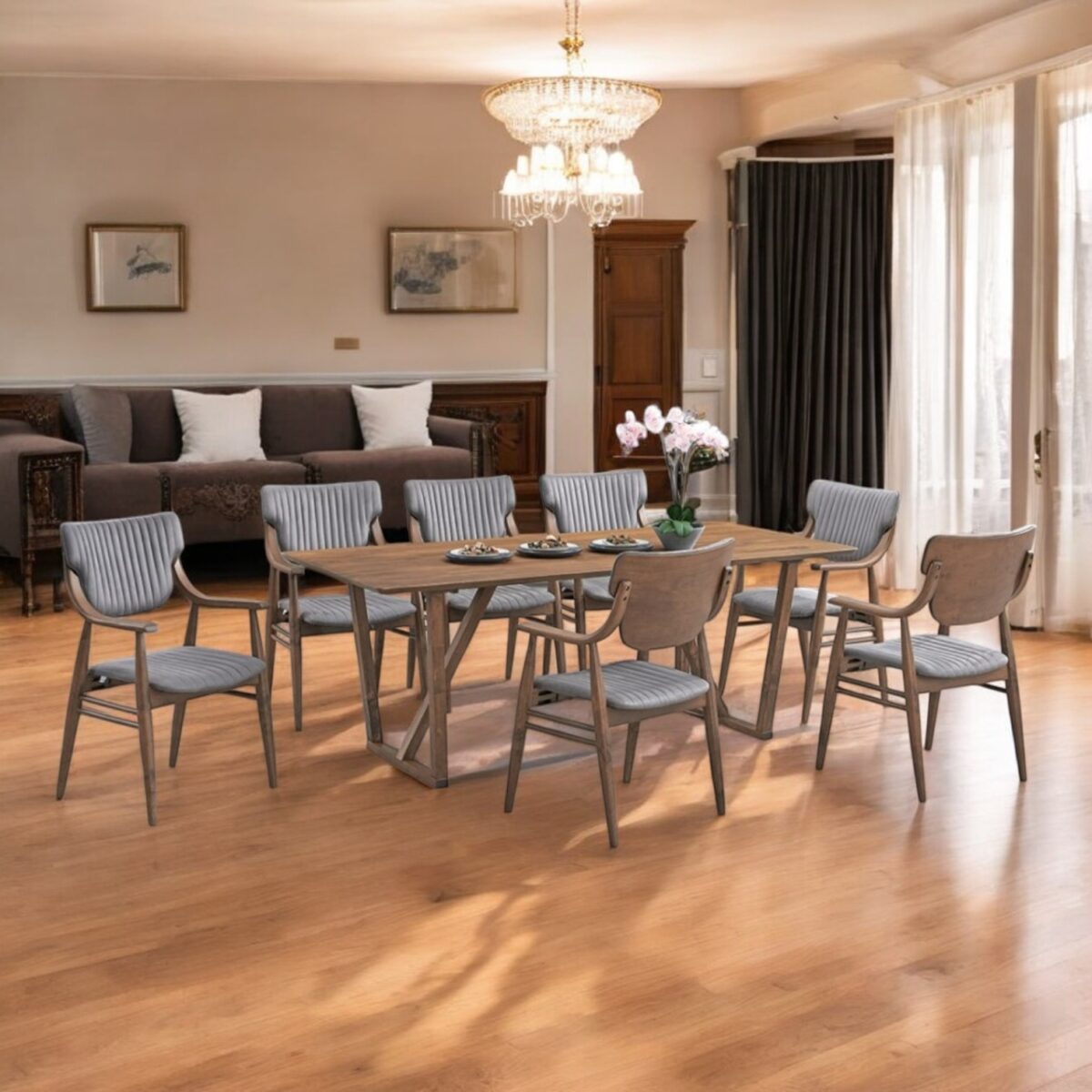 dining set with 8 chair 3 @LuzanoFurniture