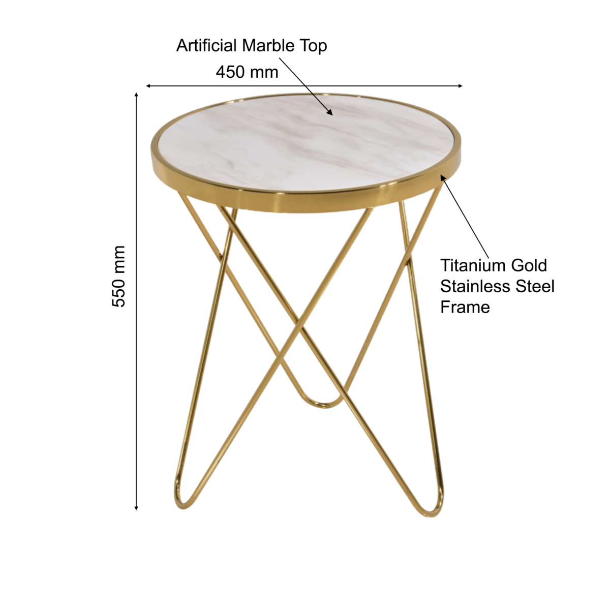 JT B 32 Side Table Size @LuzanoFurniture