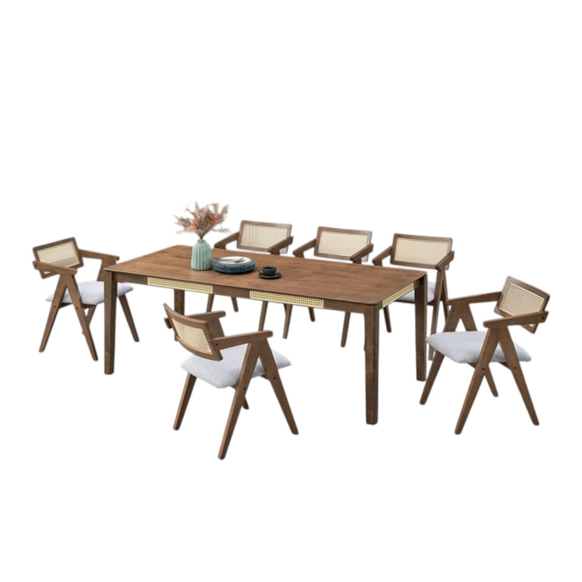 Rattan Design Dining Set 1 @LuzanoFurniture