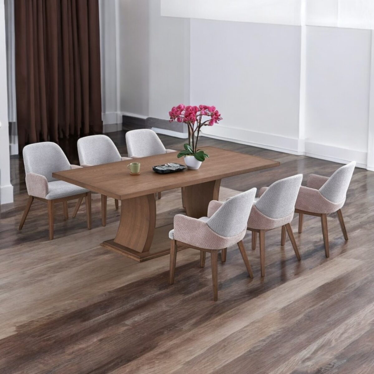 Wooden dining set 4 @LuzanoFurniture