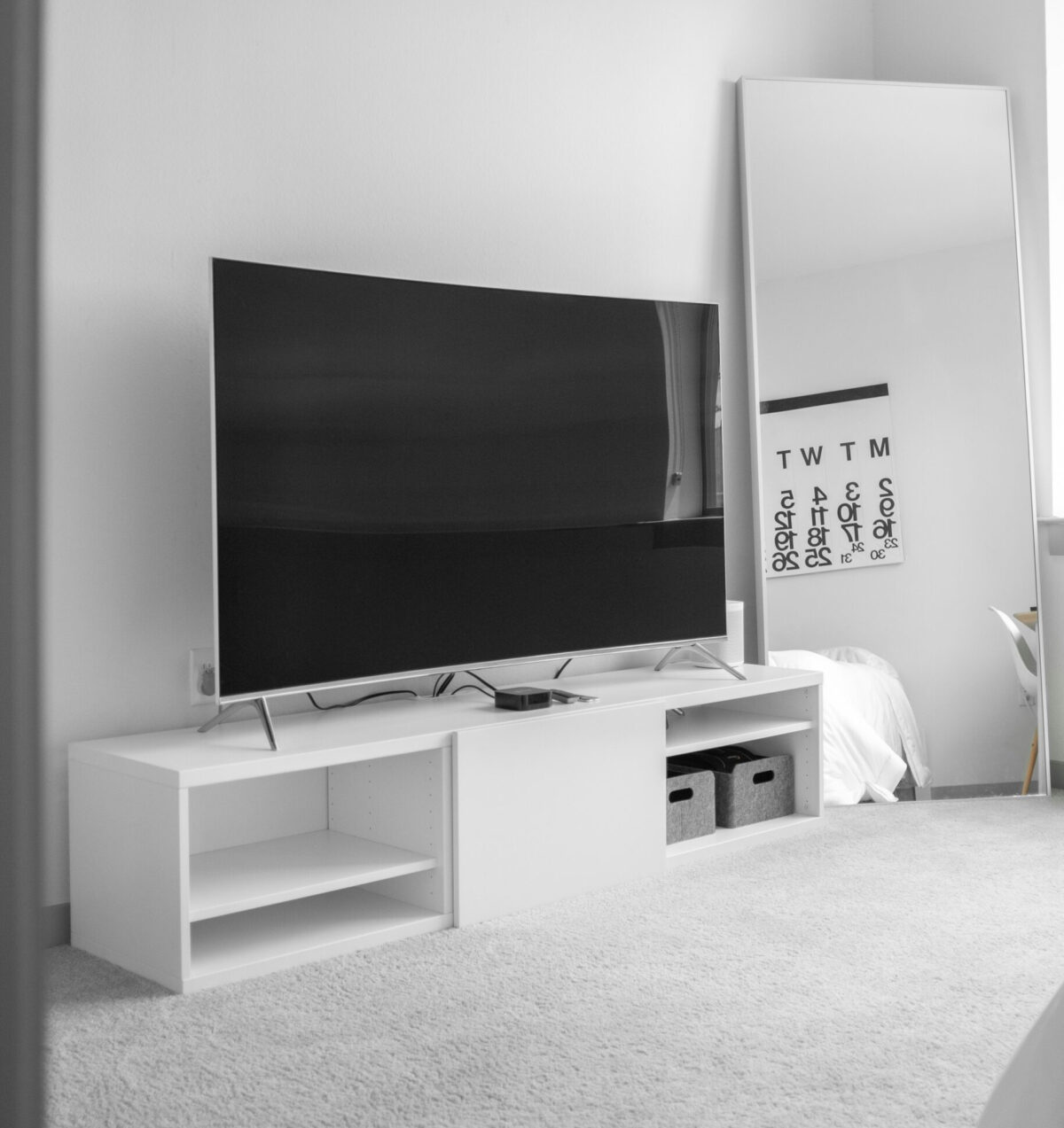 gray flat screen TV @LuzanoFurniture