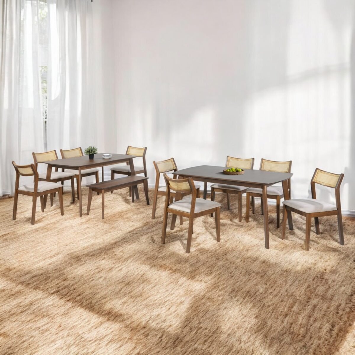 Dining Set With Chair 8 @LuzanoFurniture