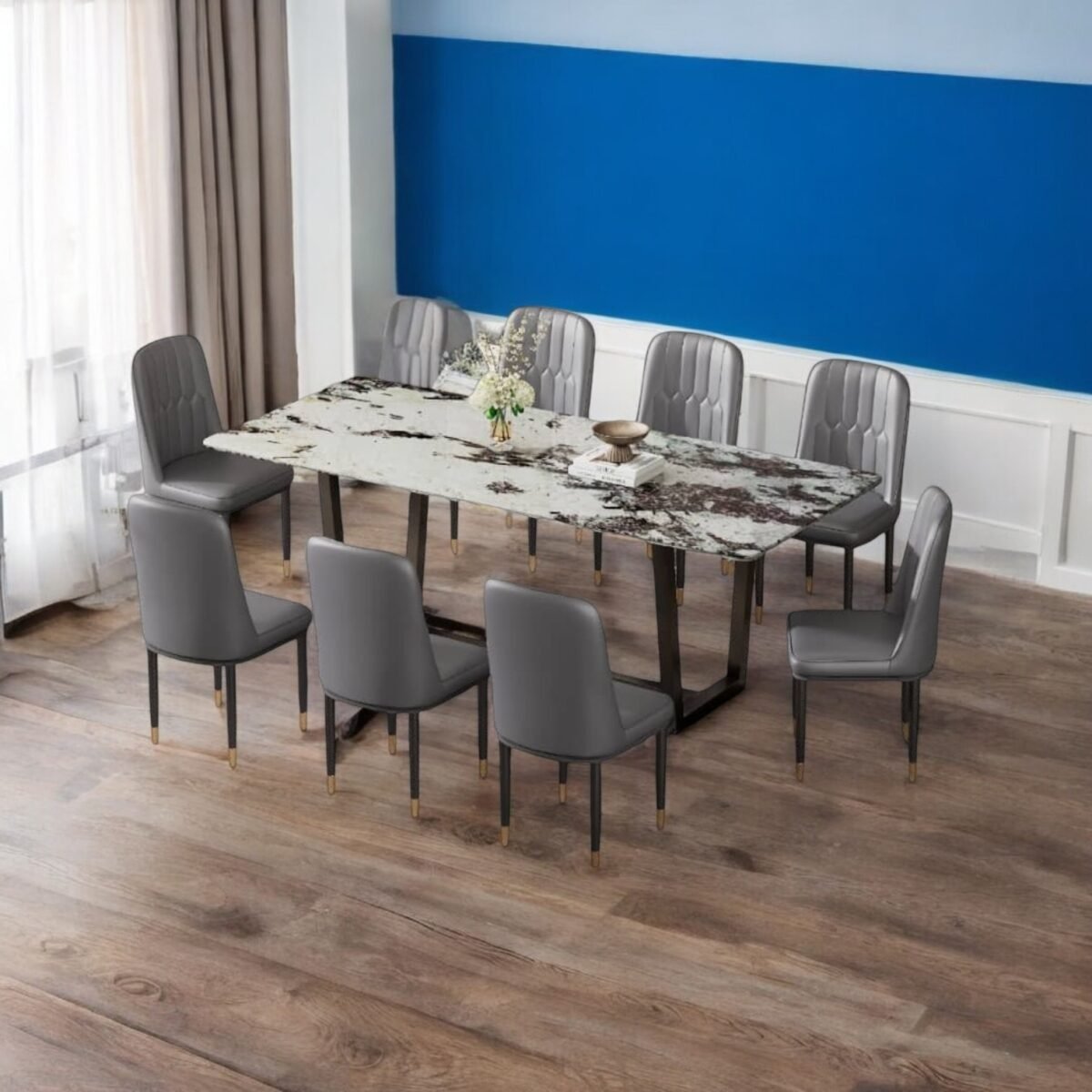 Marble dining set 1 @LuzanoFurniture