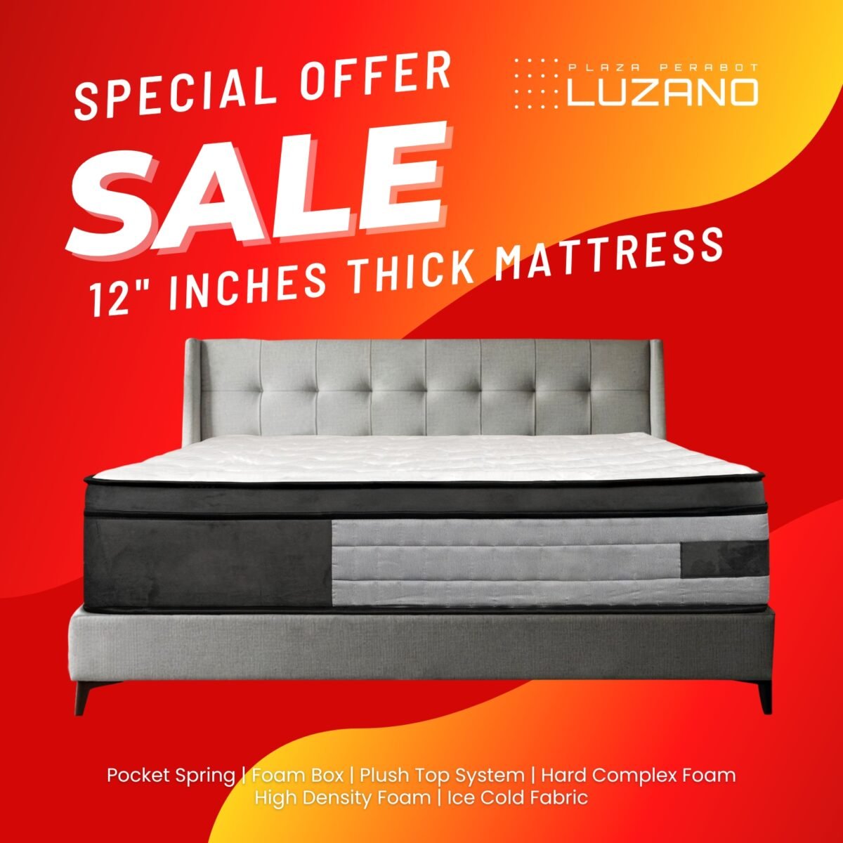 POSTURA 12 inch 1 @LuzanoFurniture