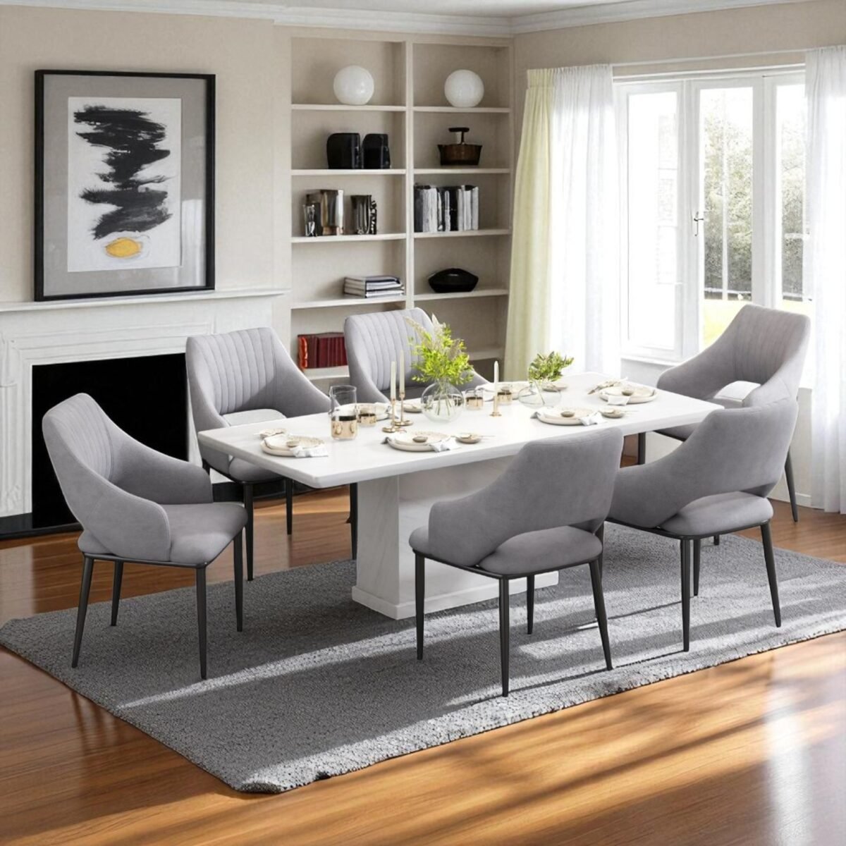 1+8 Marble Dining Set - Image 10