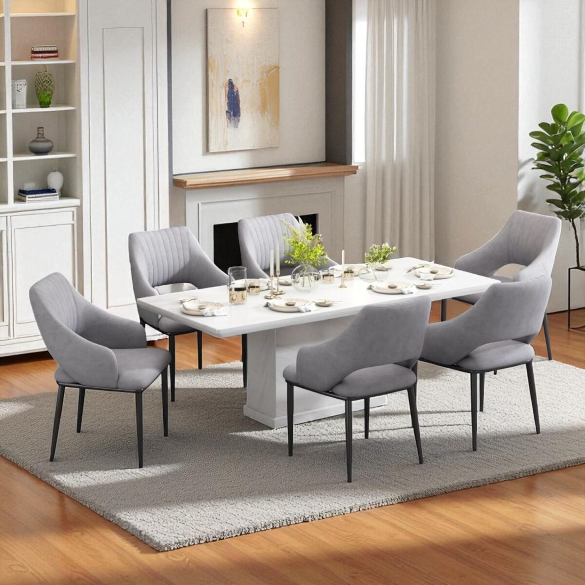 1+8 Marble Dining Set - Image 7