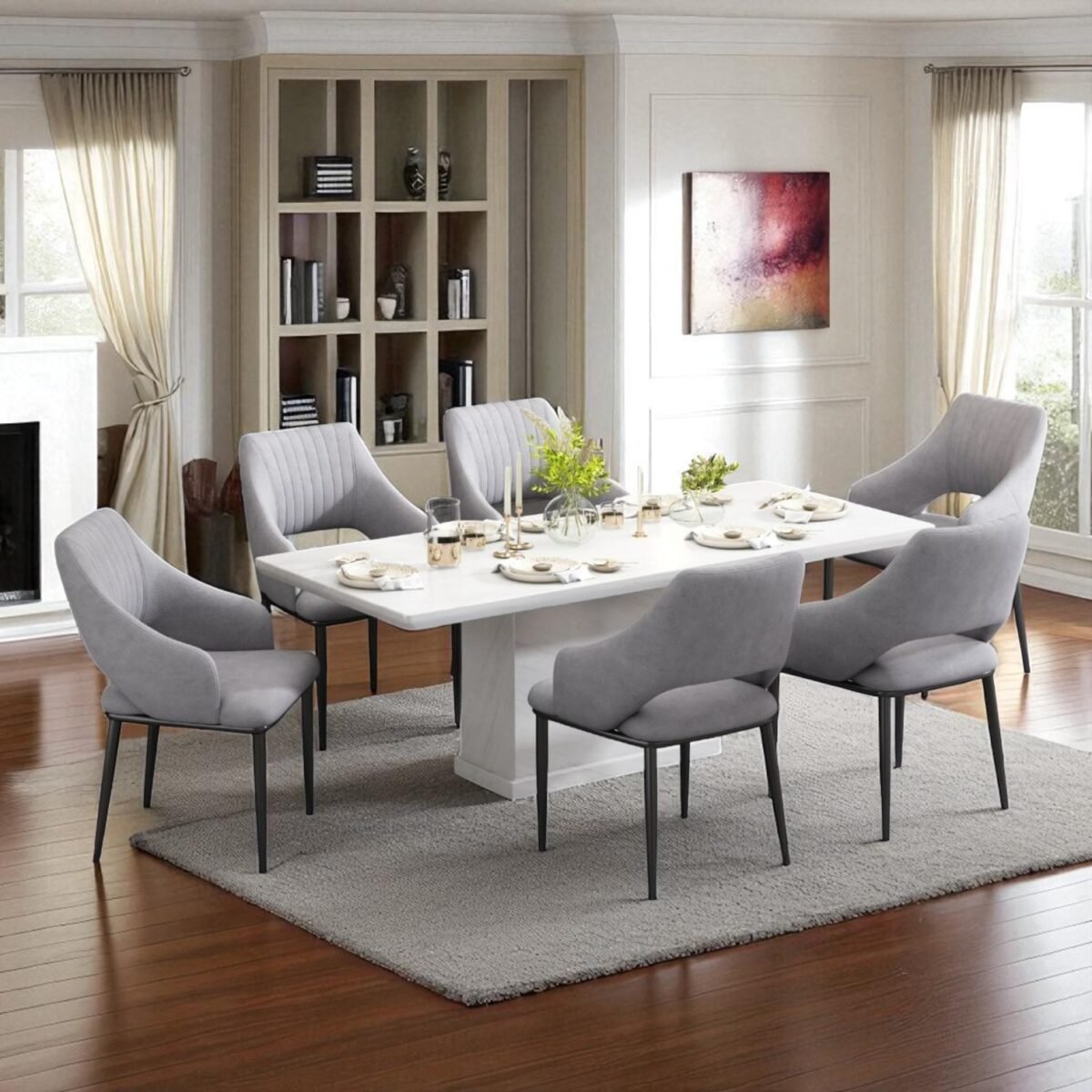 1+8 Marble Dining Set - Image 6