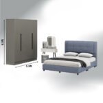 Elegant Bedroom Set with Modern Design Wardrobe - Image 3