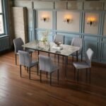Ceramic Dining Set With 6Chair - Image 13