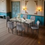 Ceramic Dining Set With 6Chair - Image 10