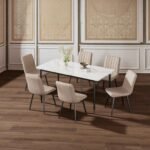 Ceramic Dining Set With 6Chair - Image 7