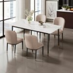 Ceramic Dining Set With 4Chair - Image 3