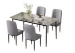 Ceramic Dining Set With 4Chair - Image 2