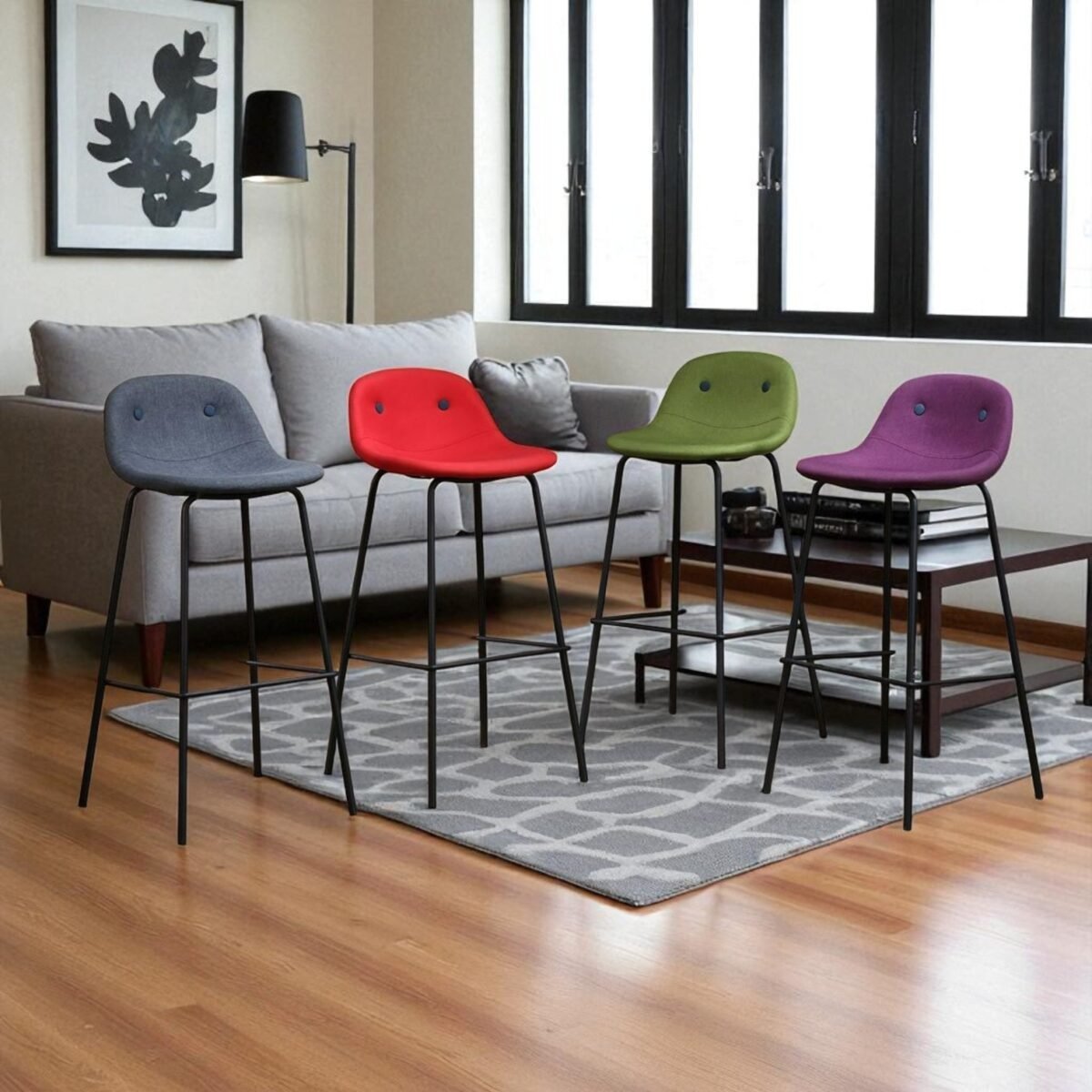 Modern Bar Chair - Multiple Colors - Image 3