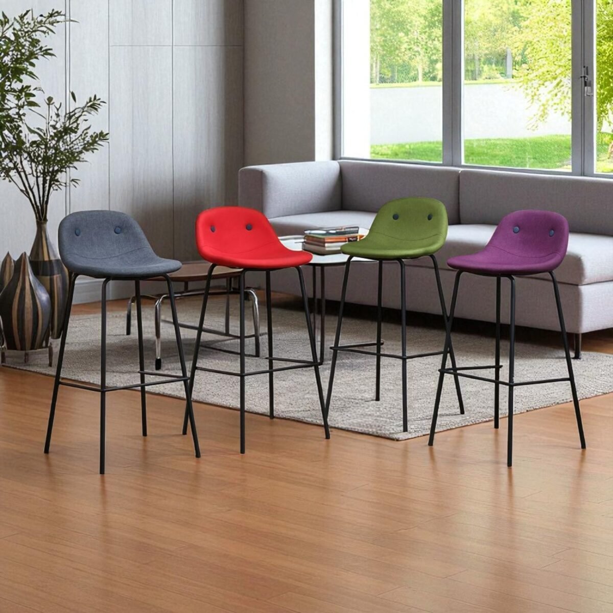Modern Bar Chair - Multiple Colors - Image 2