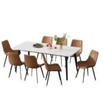 Ceramic Dining Table with 8 Chairs