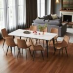 Ceramic Dining Table with 8 Chairs - Image 6