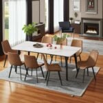 Ceramic Dining Table with 8 Chairs - Image 4
