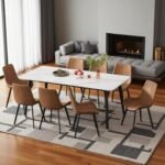 Ceramic Dining Table with 8 Chairs - Image 2