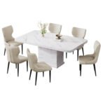 Marble Dining Set With 6 Chair