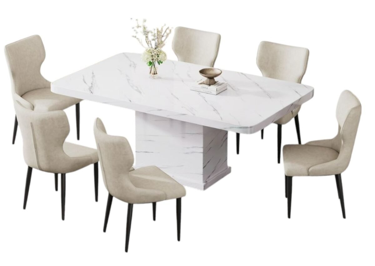 Marble Dining Set With 6Chair - Image 1