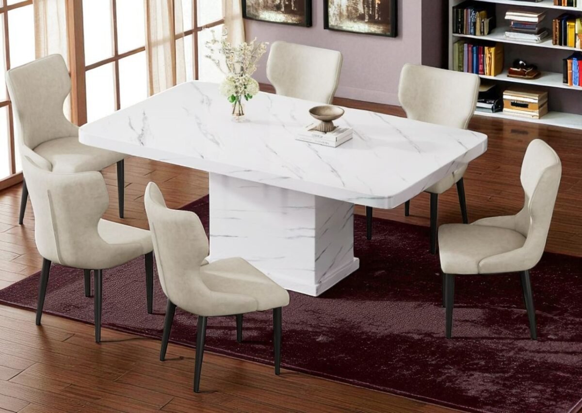 Marble Dining Set With 6Chair - Image 7