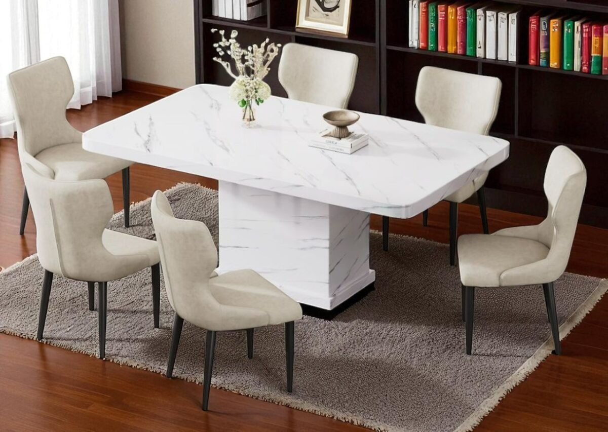 Marble Dining Set With 6Chair - Image 5