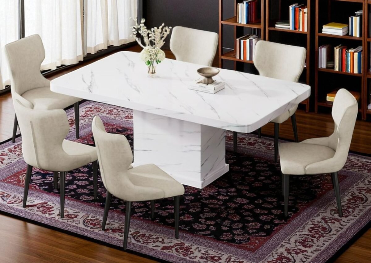 Marble Dining Set With 6Chair - Image 4