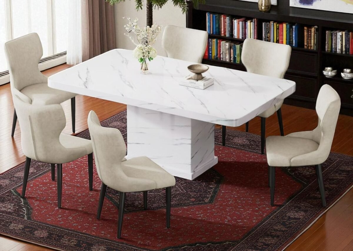 Marble Dining Set With 6Chair - Image 3