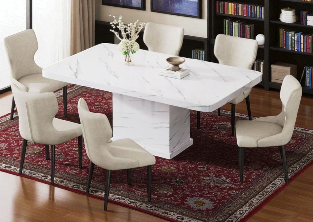 Marble Dining Set With 6Chair - Image 6