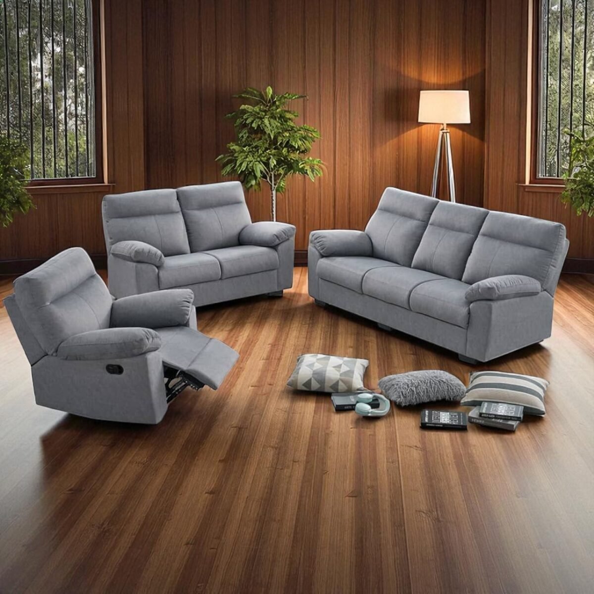 Modern Design Recliner Sofa Set - Image 4
