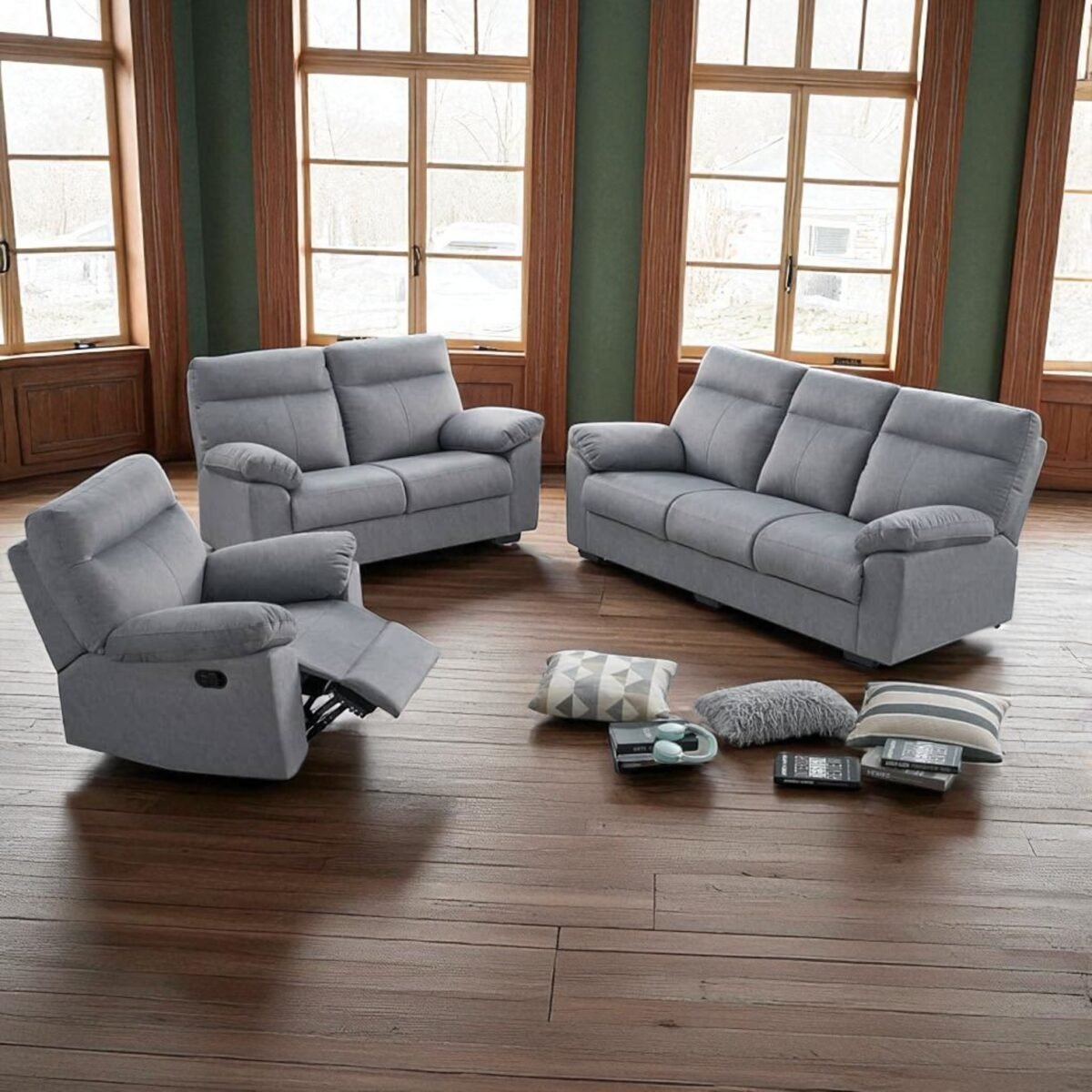 Modern Design Recliner Sofa Set - Image 3