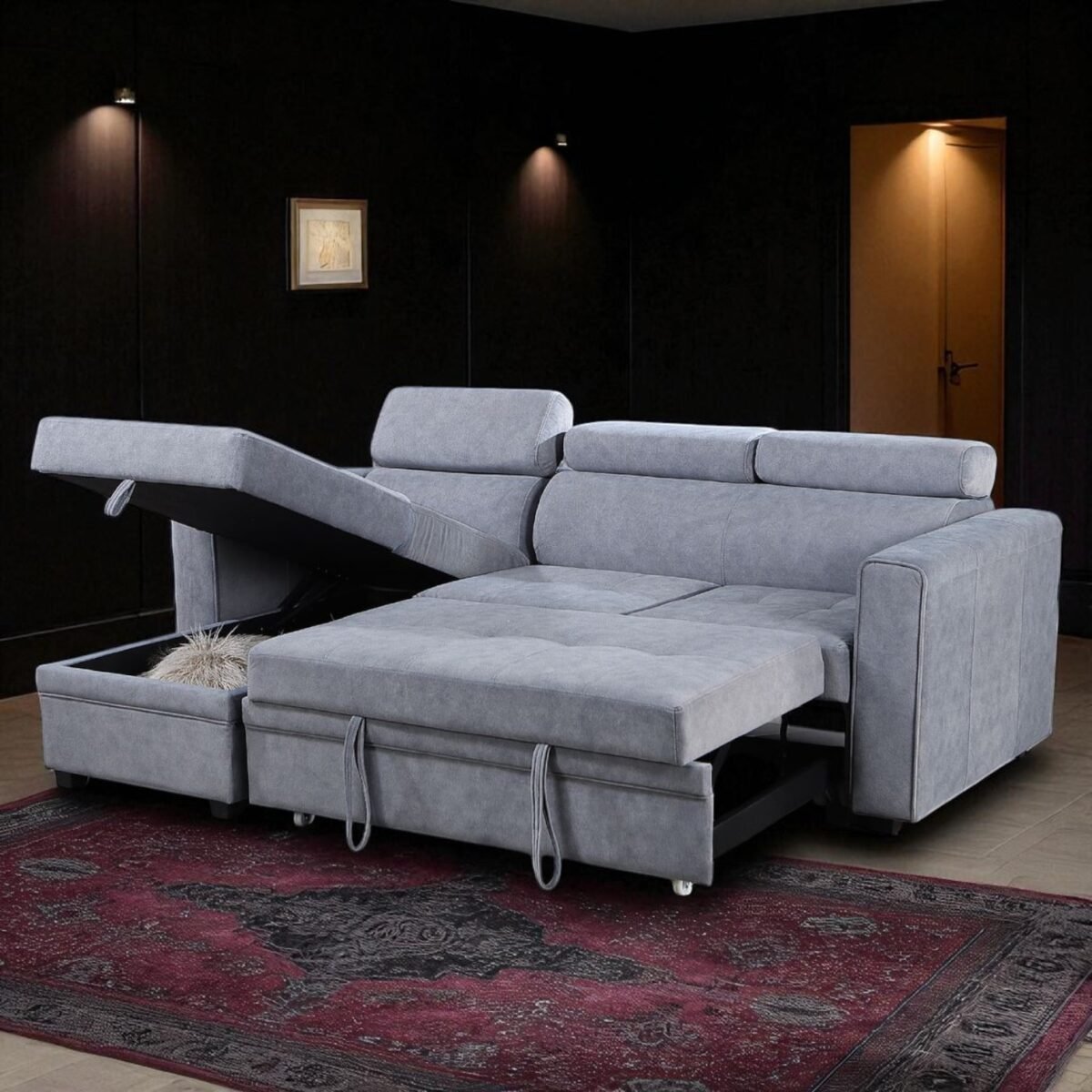 3-Seater Multi-Function Sofa Bed - Image 9